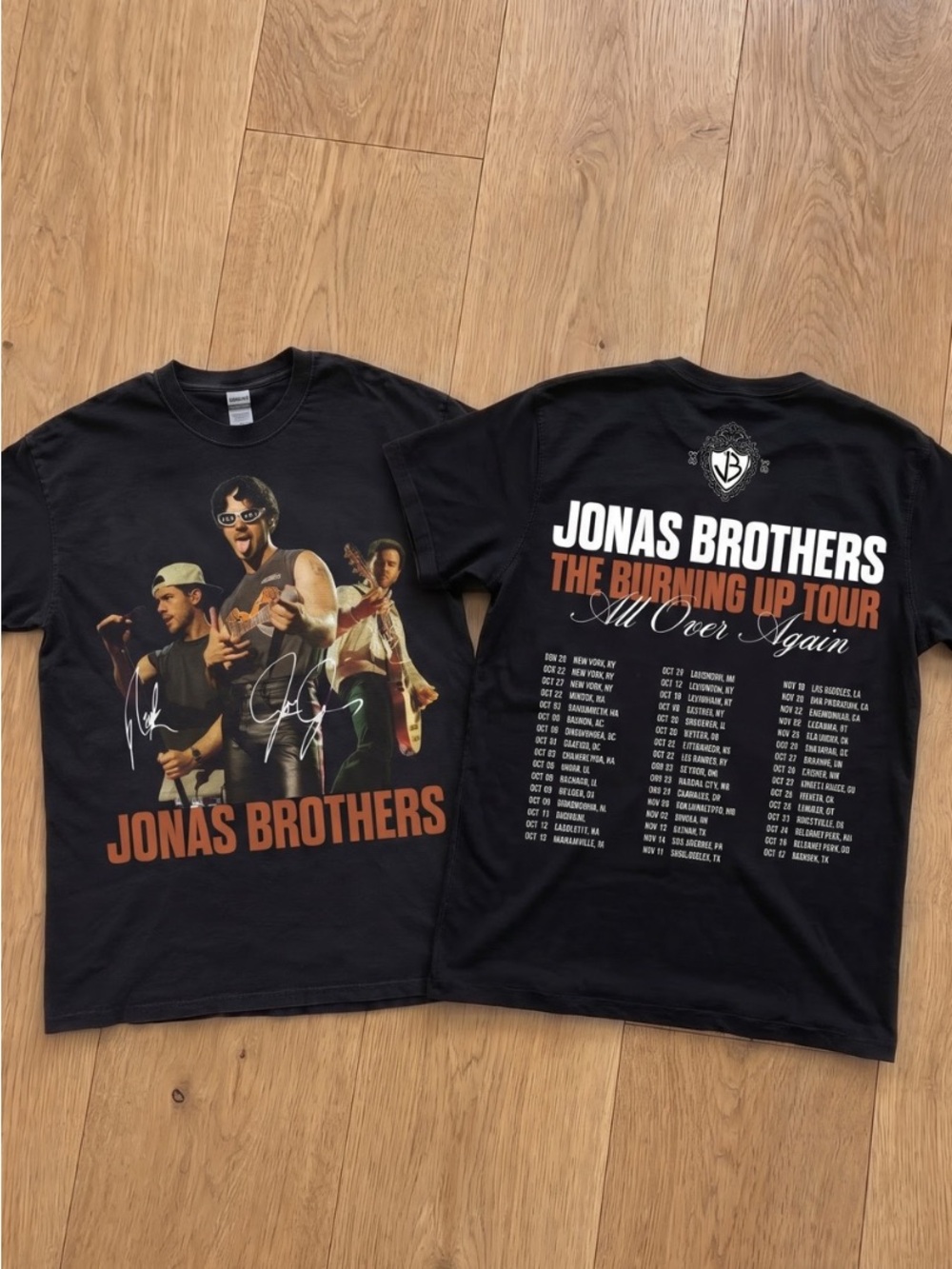 Jonas Brothers Tour 2026 Burning Up All Over Print Graphic T-Shirt